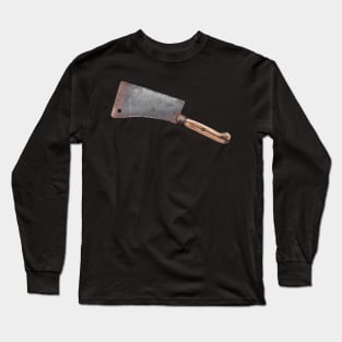 Isolated Meat Cleaver Or Hatchet Long Sleeve T-Shirt